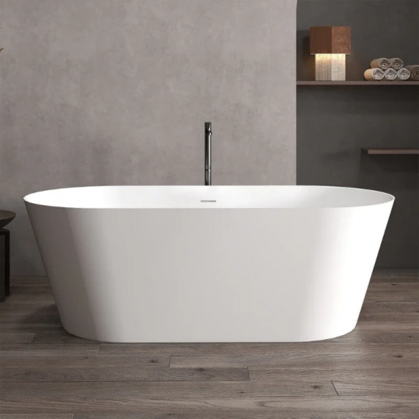 Ванна из искусственного камня Abber Stein 170x80 см белая матовая - фото 1