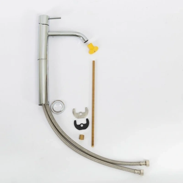 Смеситель для раковины Cezares Leaf хром, высокие, из латуни, округлая форма - фото 5