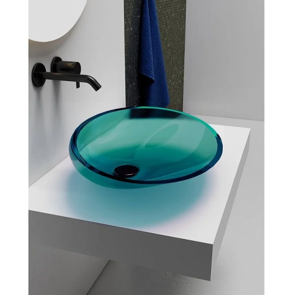 Раковина Abber Kristall 53 см бирюзовая, другие - фото 4