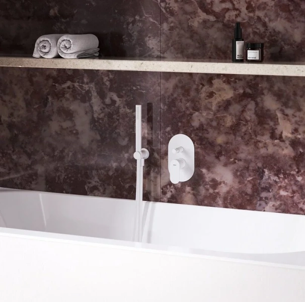 Смеситель для душа Ravak Eleganta белый матовый, современные, hi-tech - фото 3