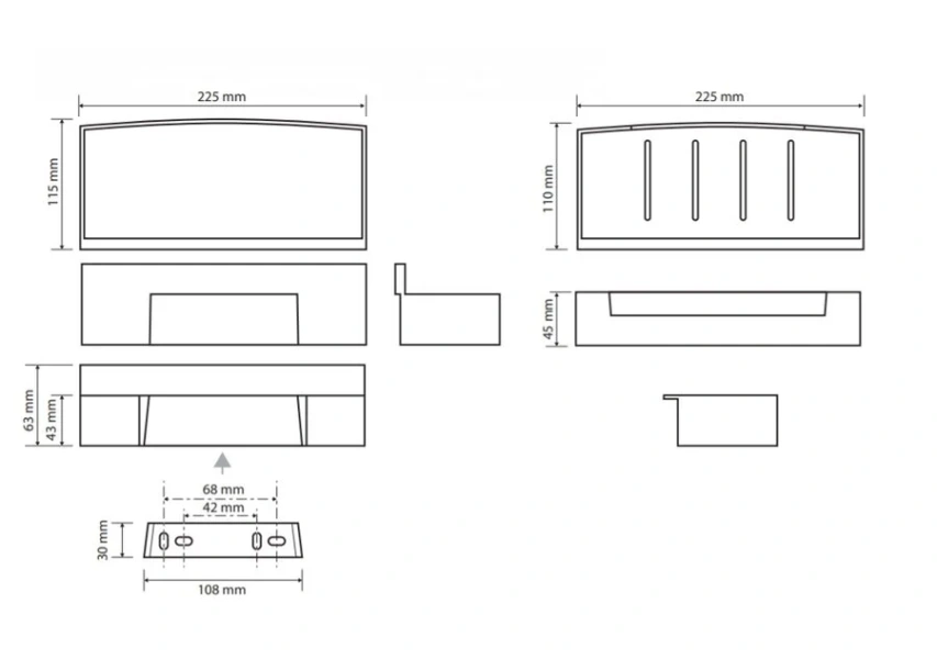 Полочка для ванной Bemeta Cytro латунь - фото 2