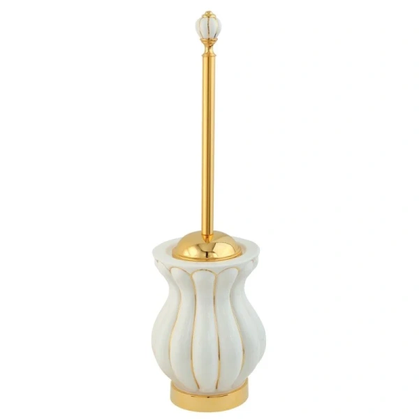 Ершик Migliore Olivia керамика с золотым декором, золото - фото 1