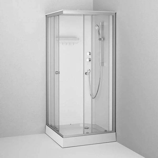 Душевая кабина Am.Pm X-Joy 90x90 см профиль хром стекло прозрачное, стеклянные, прозрачные - фото 7