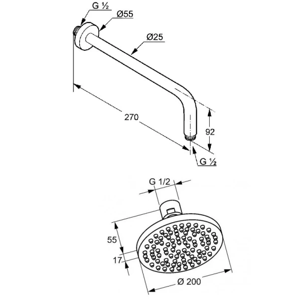 Душевой комплект Kludi Pure&Easy встраиваемый index_1 - фото 6
