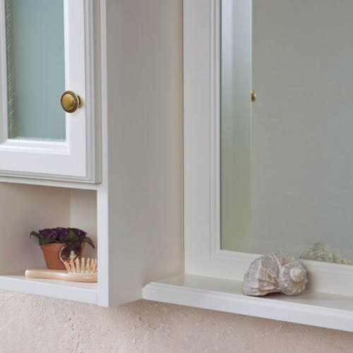 Шкаф для ванной, петли слева, цвет слоновая кость матовый, фурнитура бронза, La Beaute Michel index_2 - фото 5