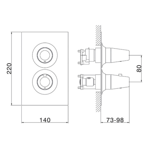 Смеситель для душа Cisal Vita хром - фото 2