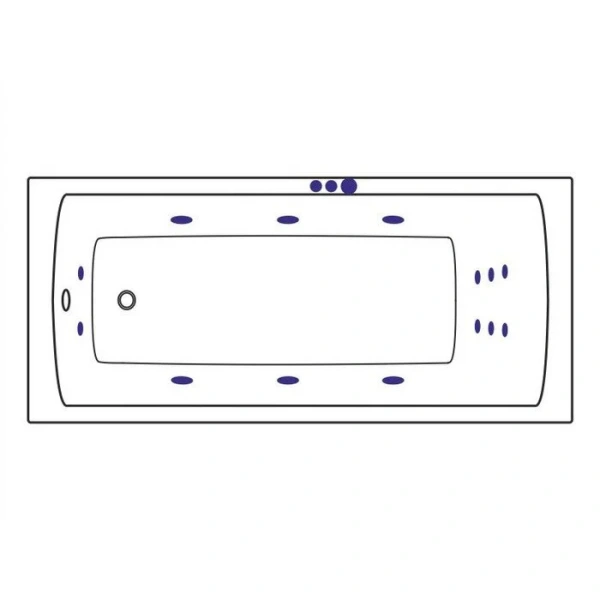 Ванна гидромассажная Excellent Aquaria Smart 170 x 75 см, белый/золото, WAEX.AQU17.SMART.GL - фото 3
