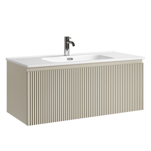 Тумба под раковину подвесная Sancos Snob R 1.0 100 см beige soft - фото 1