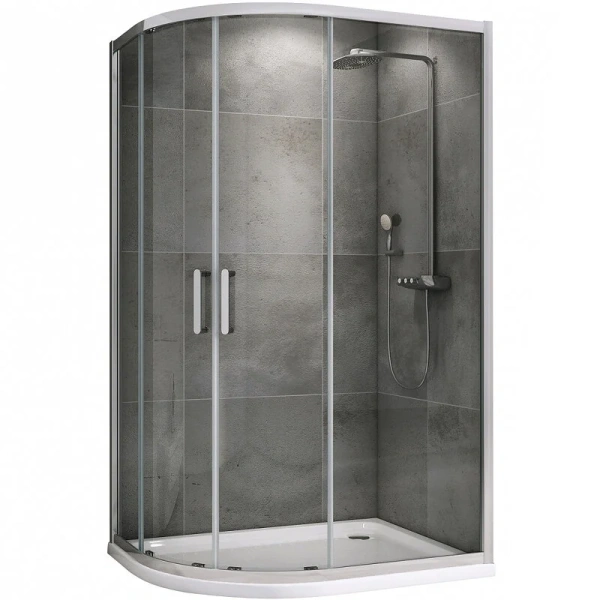 Душевой уголок Abber Schwarzer Diamant 120x80 см стекло прозрачное - фото 1