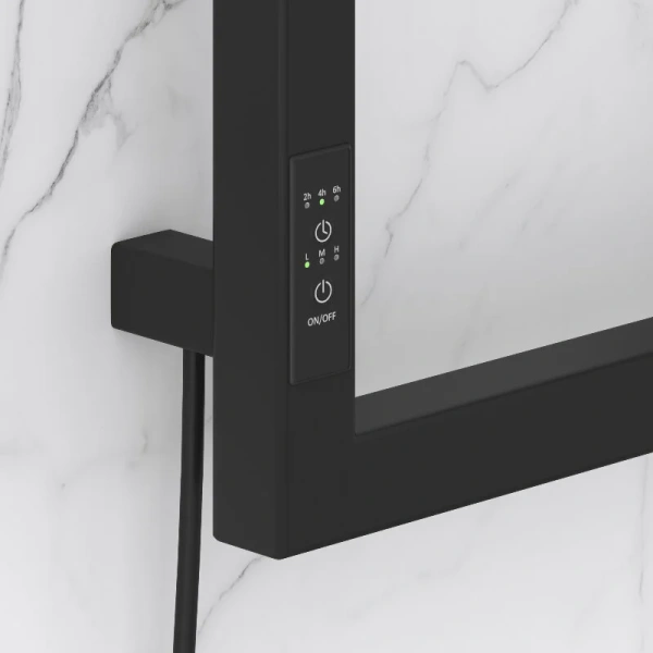 Полотенцесушитель электрический Сунержа Этюд 50х105 см правый черный матовый, из нержавеющей стали, без полки, неповоротные - фото 6