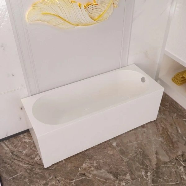 Акриловая ванна Радомир Виктория 2-89-2-0-1-249Р, 160 x 70 см, фронтальный экран, каркас разборный, сифон, слив-перелив автомат в комплекте, белая - фото 3