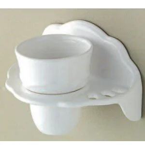 Держатель для зубных щёток с керамическим стаканом для ванной Devon&Devon Emily MIL514E - фото 1