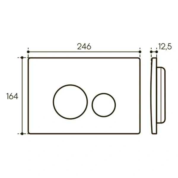 Клавиша смыва Aqueduto CIRCULO Novo хром - фото 2