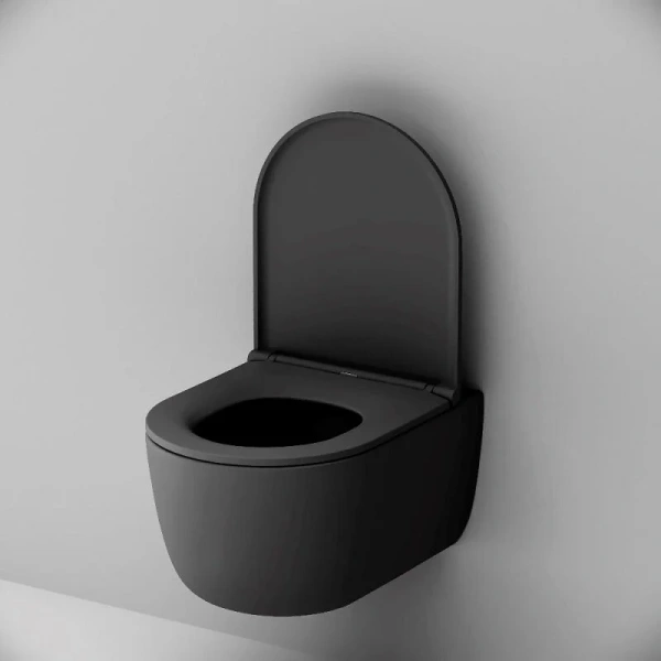 Унитаз подвесной Damixa Sirius черный матовый, с горизонтальным, прямым выпуском, с прямым выпуском - фото 7