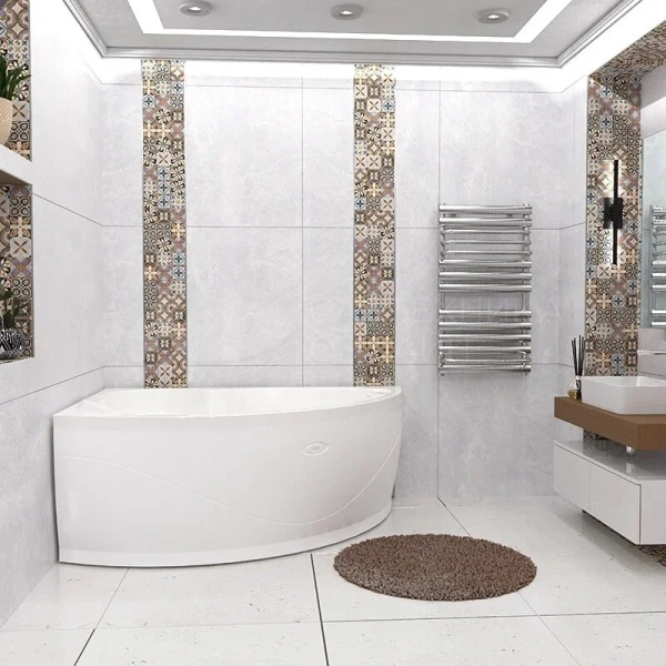 Акриловая ванна Радомир Алари 2-01-0-1-1-218/2-01-0-2-1-218, 168 х 120 см, L/R, с каркасом, белая, без гидромассажа - фото 5