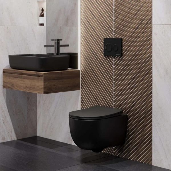 Клавиша смыва Berges Novum O5 черная - фото 2