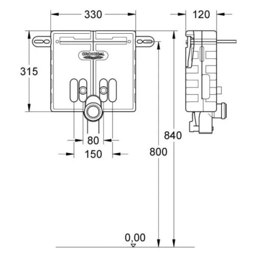 Инсталляция для раковины Grohe Uniset 37576000 - фото 2