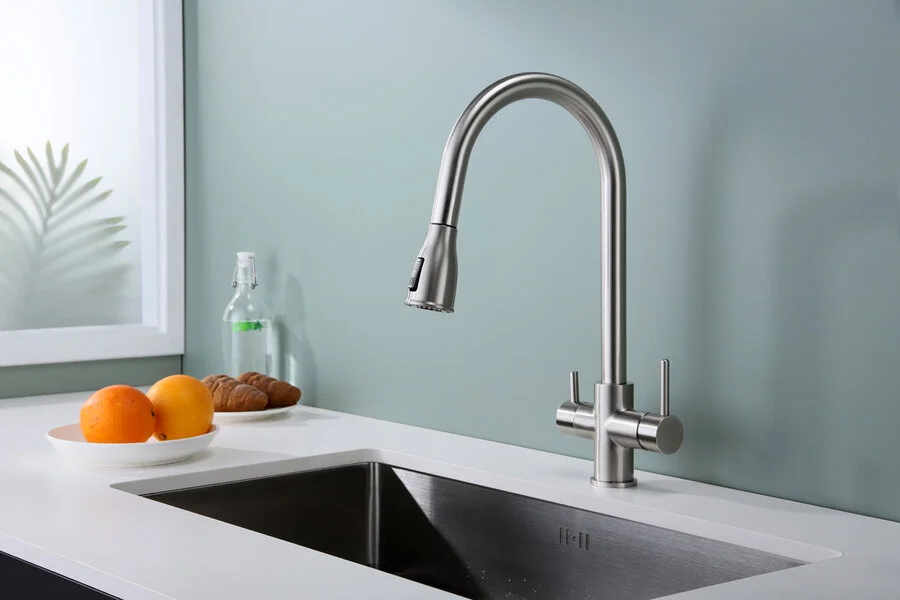 Смеситель для кухни Paulmark Lange никель, нет в наличии - фото 10