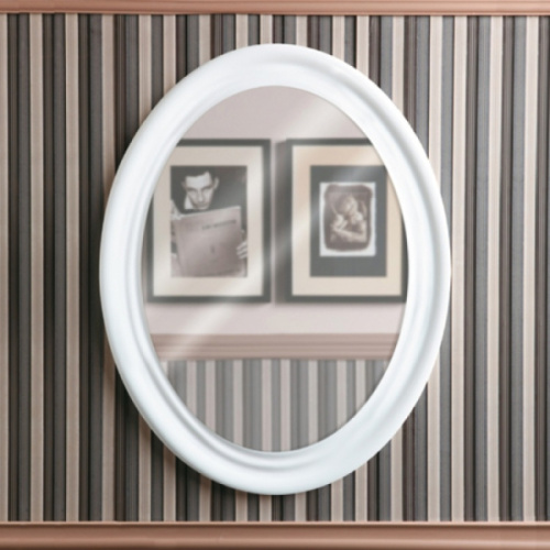 Зеркало Simas Lante 62 см белое глянцевое, в наличии - фото 2