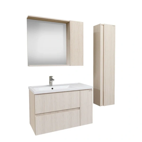 Тумба под раковину подвесная Grossman Юнит 80 см кадена лайт - фото 4