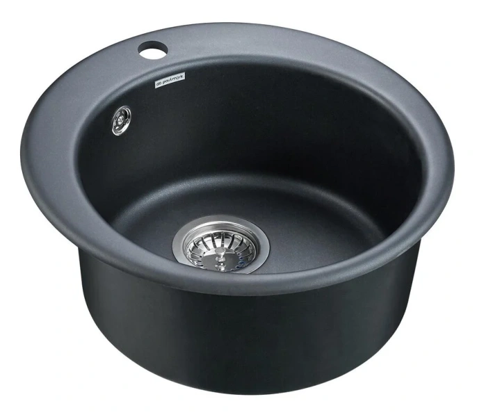 Мойка для кухни Paulmark Gelegen 48 см черный металлик, кварц - фото 3
