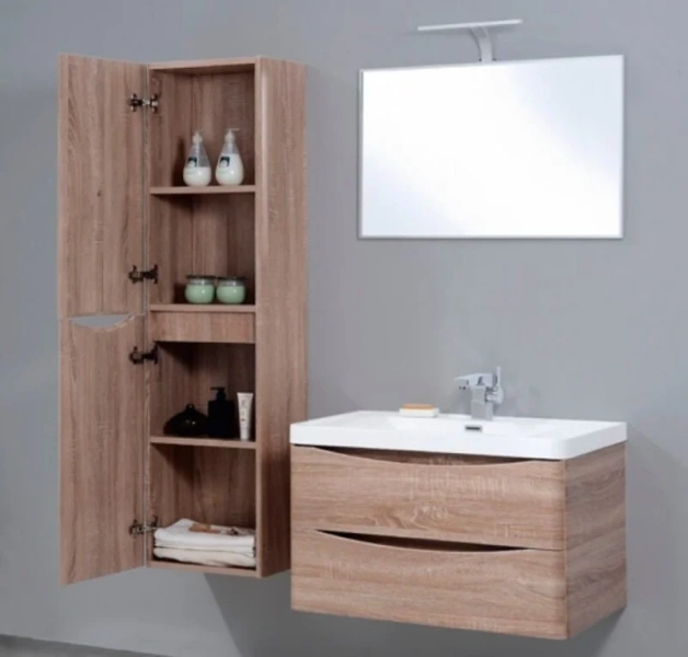 Шкаф-пенал подвесной BelBagno Ancona-N 35 см rovere bianco левосторонний, современные, hi-tech - фото 5