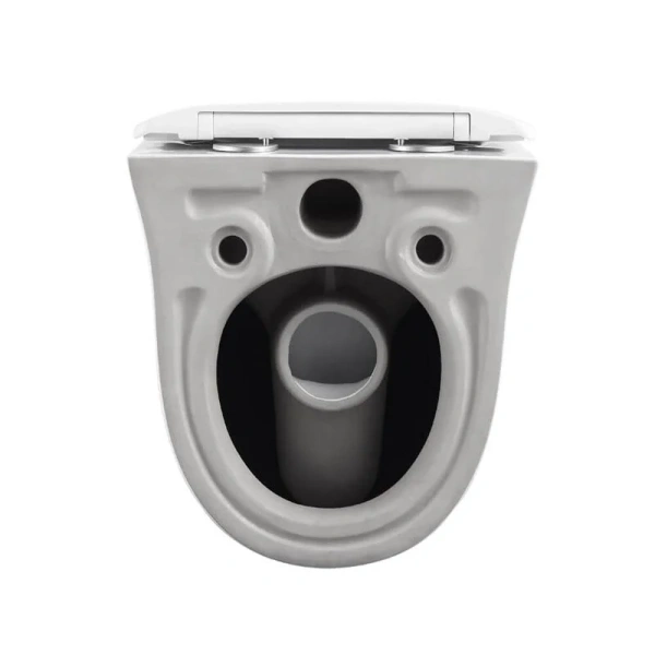 Унитаз подвесной Black&White Universe безободковый, круглой формы - фото 9