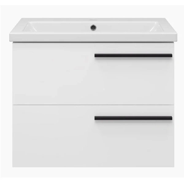 Тумба под раковину подвесная Misty Ненси 70 см белая