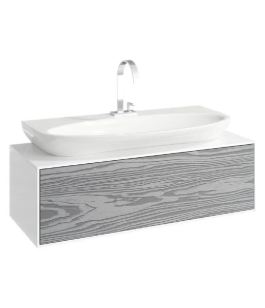 Тумба под раковину подвесная Aqwella Genesis 100 см серая - фото 1