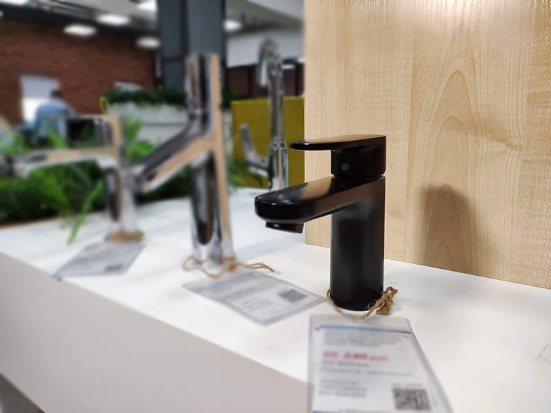 Смеситель для раковины Hansgrohe Vernis Blend черный матовый, однорычажные, двухрычажные - фото 7