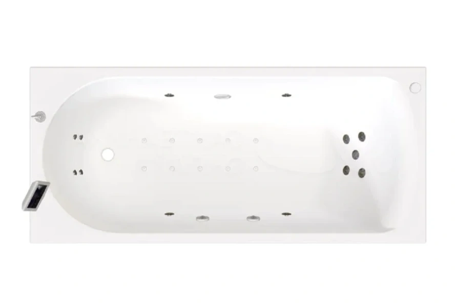 Гидромассажная ванна Радомир Николь 2-83-2-0-0-210Р, 180 x 80 см, рама-подставка разборная, фронтальный экран, слив-перелив автомат, гидромассаж Люкс хром КУ 500, белая - фото 4