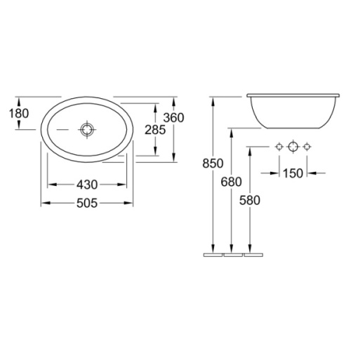 Схема, встраиваемые (в столешницу), пристенные - фото 3