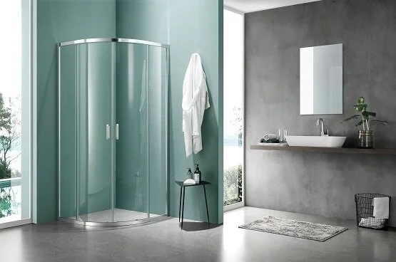 Душевой уголок Акватек 80x80 см профиль хром, стекло прозрачное, хром - фото 4