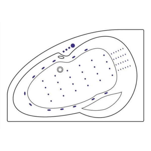 Ванна гидромассажная Excellent Newa Nano 160 x 95 см, цвет белый/золото, левая/правая, WAEX.NEL16.NANO.GL/WAEX.NEP16.NANO.GL, другие - фото 7