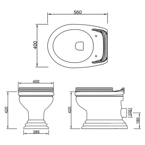 Унитаз напольный Migliore Milady декор D2 - фото 2