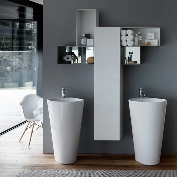 Раковина напольная Laufen Palomba 52 см свободностоящая белая, белые - фото 4