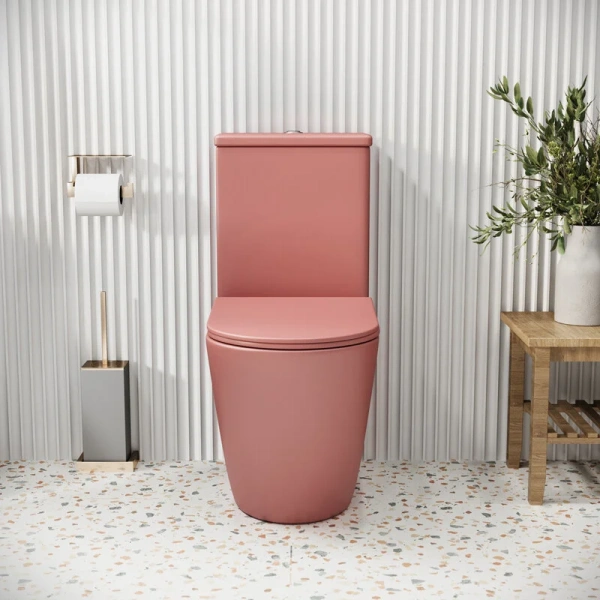 Унитаз компакт Grossman Color розовый матовый, фаянс, керамика - фото 9