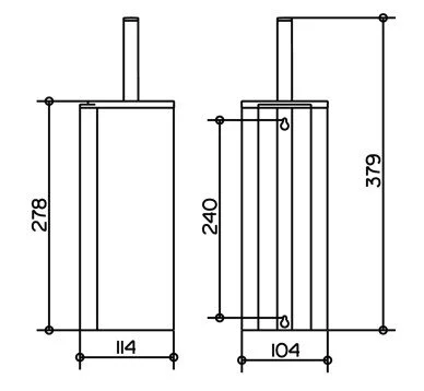 Ершик для ванной Keuco Plan 14964, современные, hi-tech - фото 2