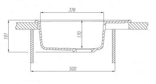 Мойка для кухни Акватон Чезана 57 см серая, из искусственного мрамора - фото 3