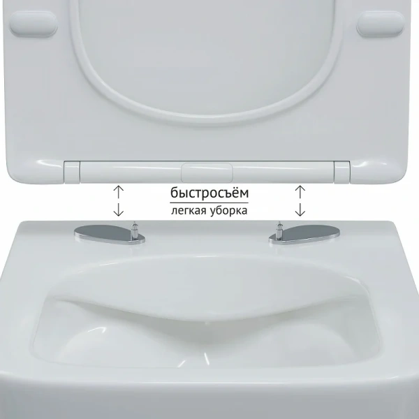 Унитаз с инсталляцией Berges Floe S клавиша черная Soft Touch/хром - фото 2