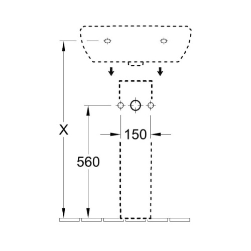 Пьедестал для раковины Villeroy & Boch O.novo с покрытием CeramicPlus - фото 2