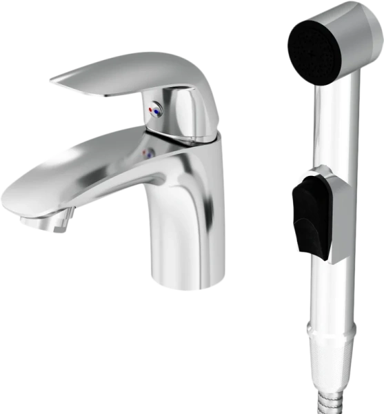 Смеситель с гигиеническим душем Damixa Palace Bit хром - фото 1