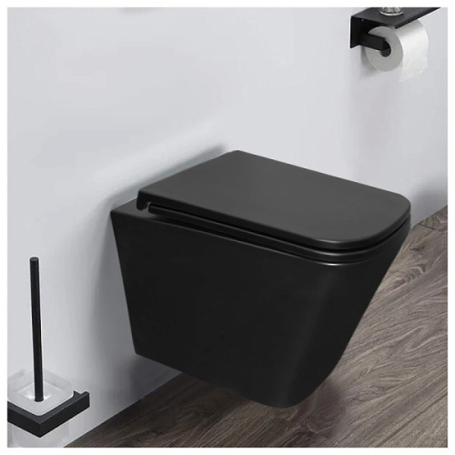 Унитаз подвесной Azario Teramo черный матовый, по запросу - фото 9