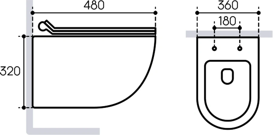 Унитаз с инсталляцией Aqueduto Ovo клавиша белая глянцевая, в наличии index_7 - фото 24
