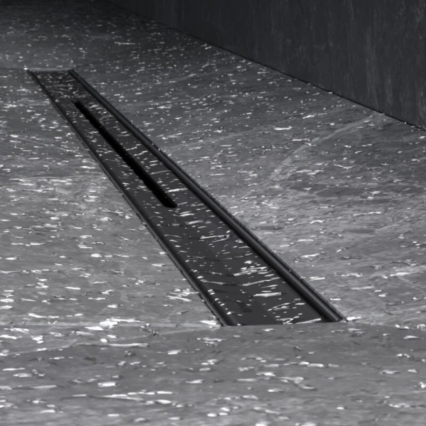 Душевой лоток Am.Pm MasterFlow 80 см черный матовый, с сухим затвором, с мокрым затвором - фото 6