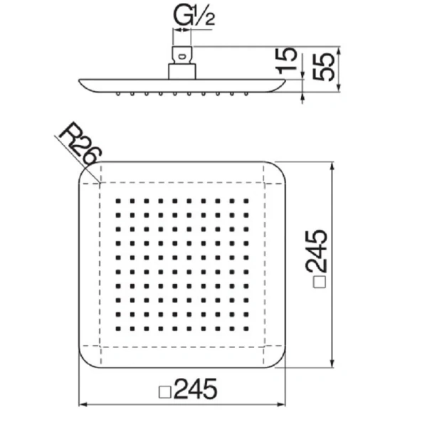 Верхний душ Nobili Rubinetterie AD139/122 шарнирный - фото 4
