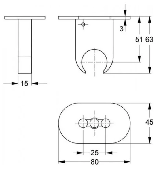 Держатель душевой лейки Ideal Standard IdealRain Pro хром - фото 2