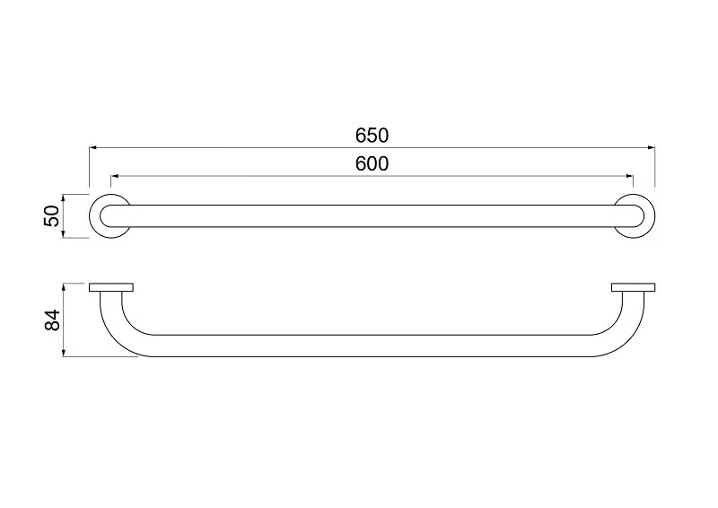 Поручень для ванной Акватек оружейная сталь - фото 2