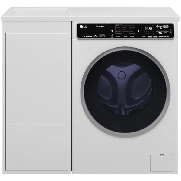 Тумба под раковину напольная Brevita Grafit 40 см белая - фото 4