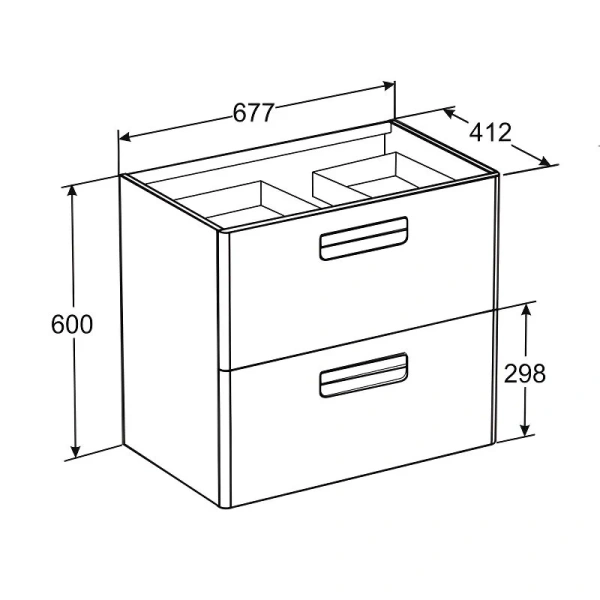 Тумба под раковину подвесная Roca The Gap 70 см белый глянец, в наличии - фото 2